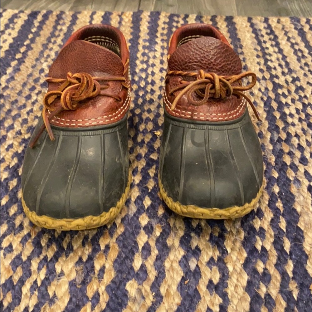 LL Bean Bean Boots Black and brown leather
